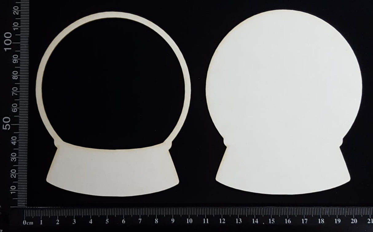 Crystal Ball - D - Large - Layering Set - White Chipboard