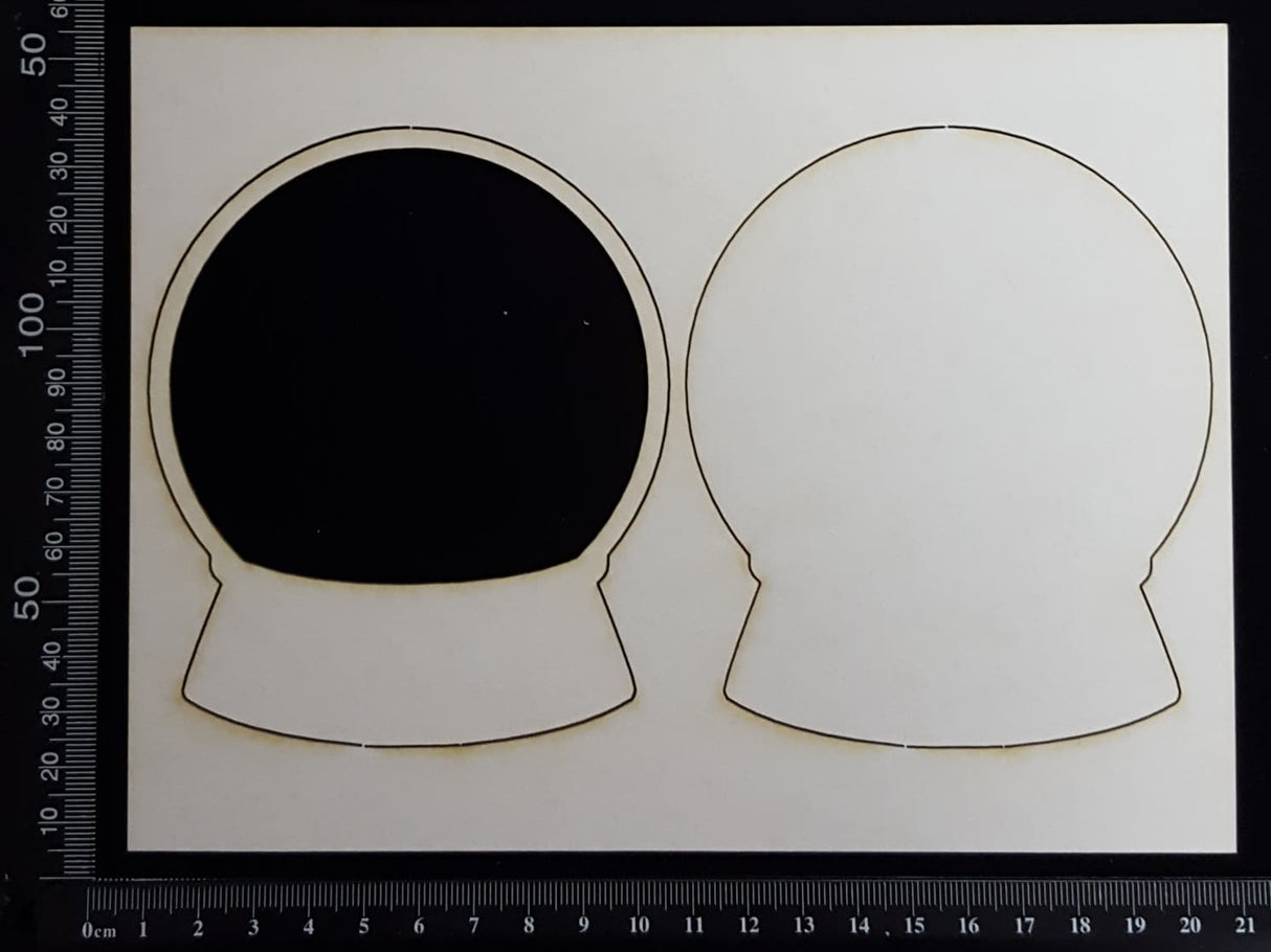 Crystal Ball - D - Large - Layering Set - White Chipboard