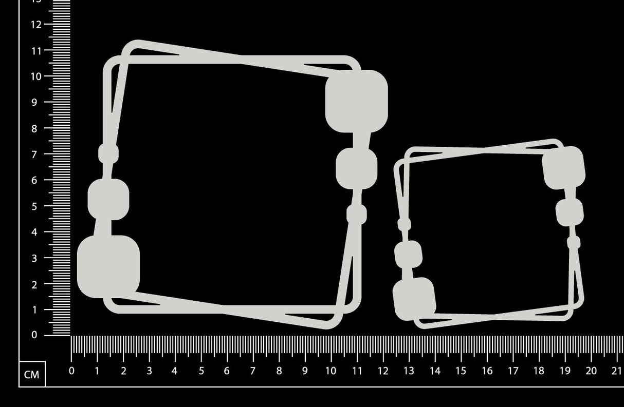 Cubic Squares Frame Set - White Chipboard