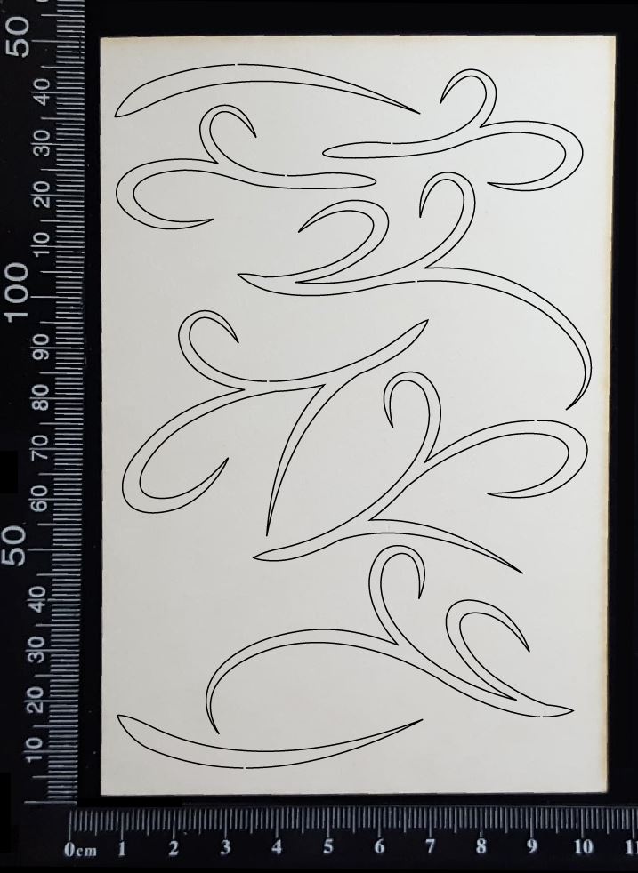 Curl Sprigs - White Chipboard