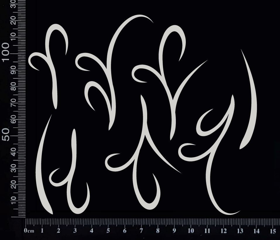 Curl Sprigs - White Chipboard