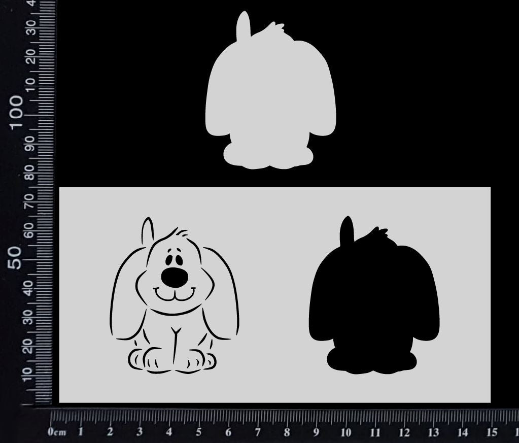 Cute Doggie - Stencil - 75mm x 150mm