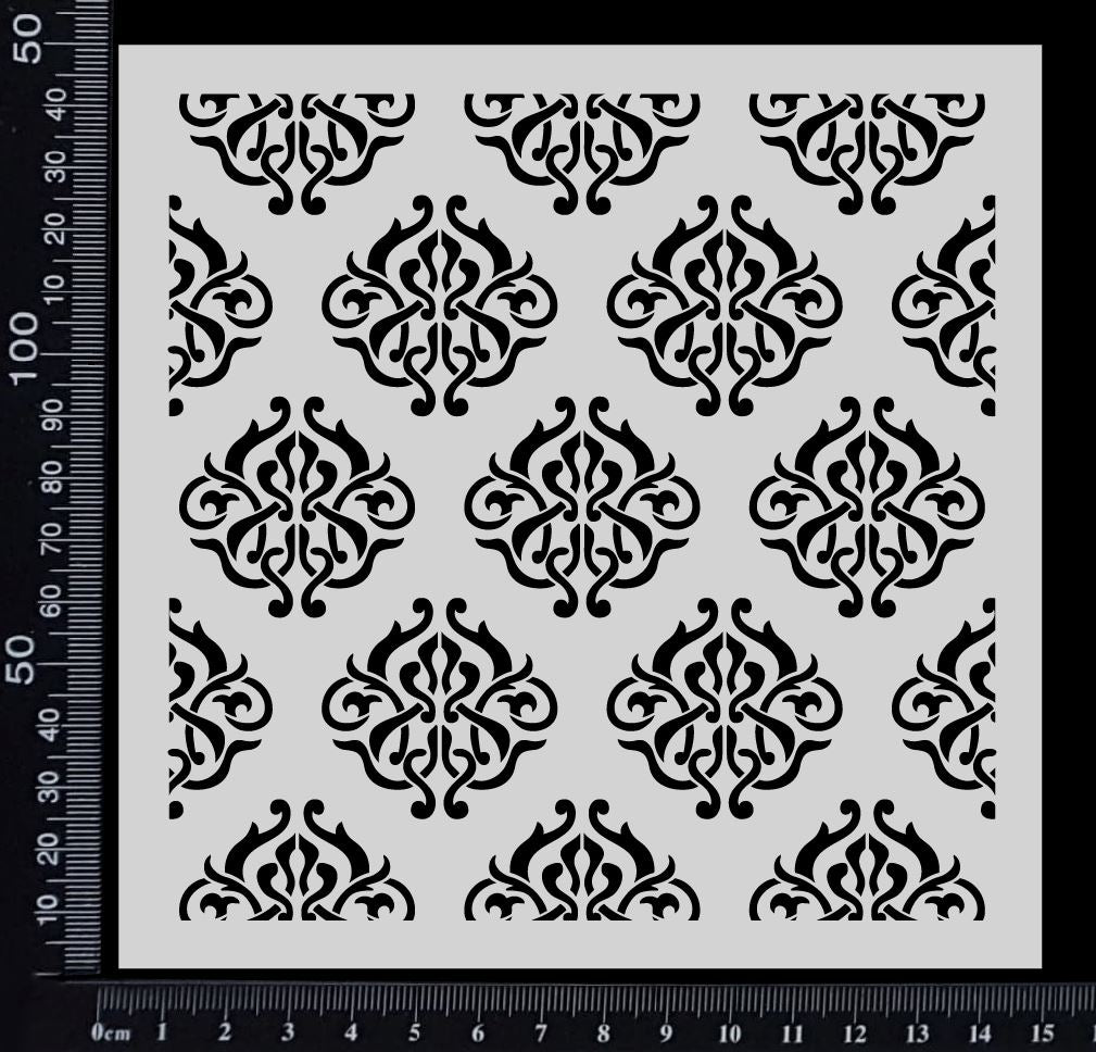 Damask - Stencil - 150mm x 150mm