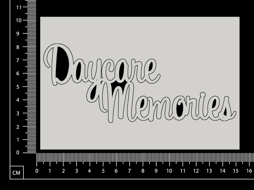Daycare Memories - A - White Chipboard