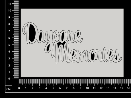 Daycare Memories - A - White Chipboard
