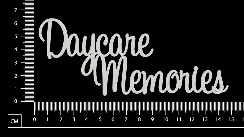 Daycare Memories - A - White Chipboard