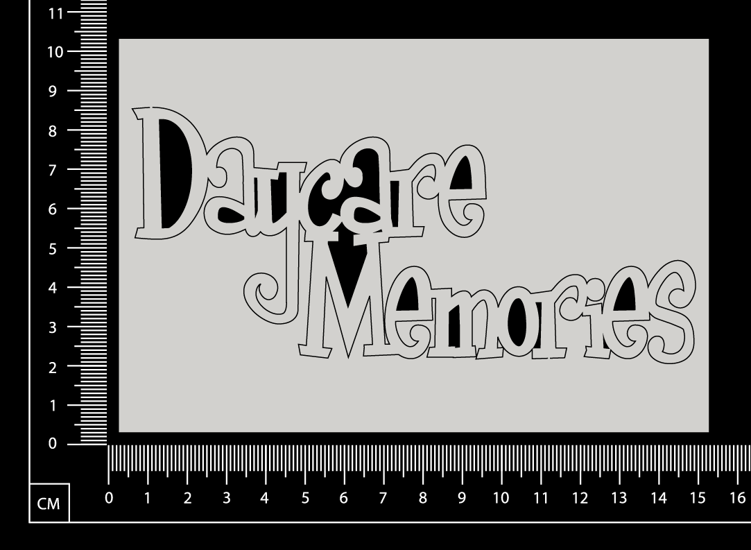 Daycare Memories - C - White Chipboard