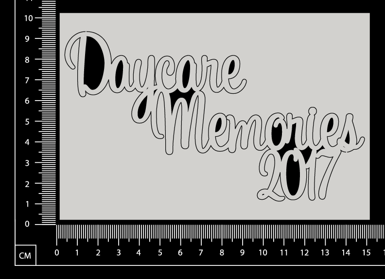 Daycare Memories 2017 - A - White Chipboard