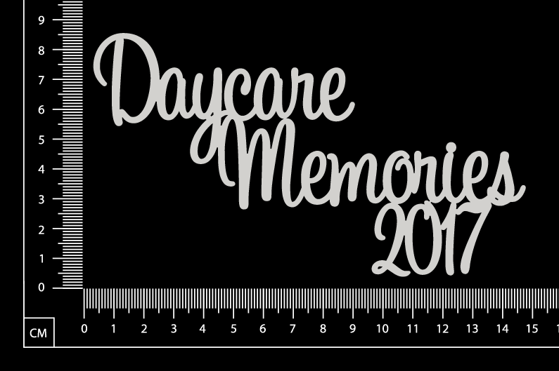 Daycare Memories 2017 - A - White Chipboard