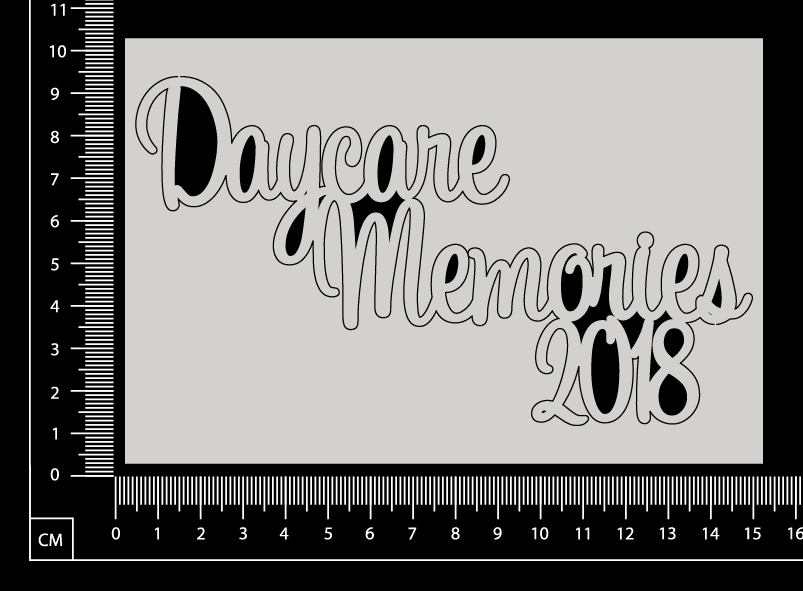 Daycare Memories 2018 - A - White Chipboard