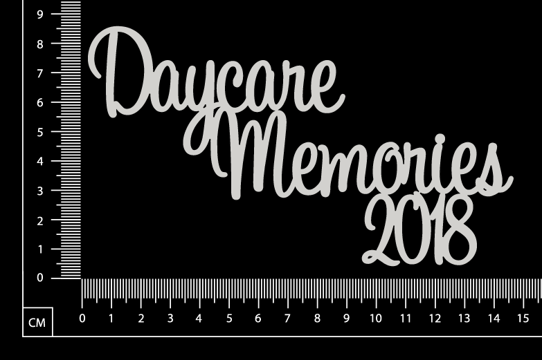 Daycare Memories 2018 - A - White Chipboard