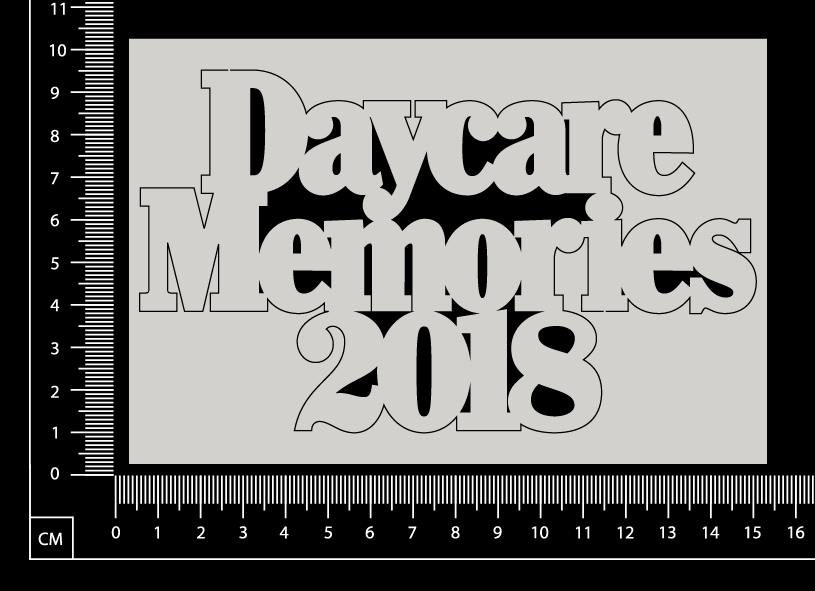 Daycare Memories 2018 - B - White Chipboard