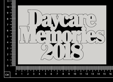 Daycare Memories 2018 - B - White Chipboard