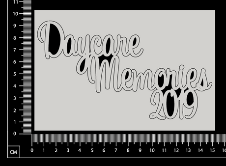Daycare Memories 2019 - A - White Chipboard