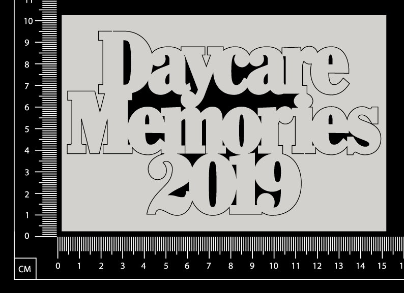 Daycare Memories 2019 - B - White Chipboard