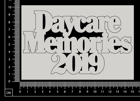 Daycare Memories 2019 - B - White Chipboard