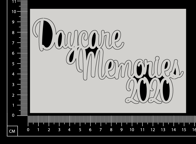 Daycare Memories 2020 - A - White Chipboard