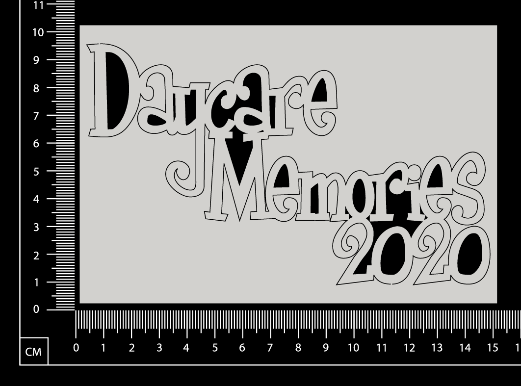 Daycare Memories 2020 - C - White Chipboard