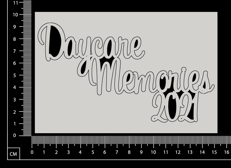 Daycare Memories 2021 - A - White Chipboard