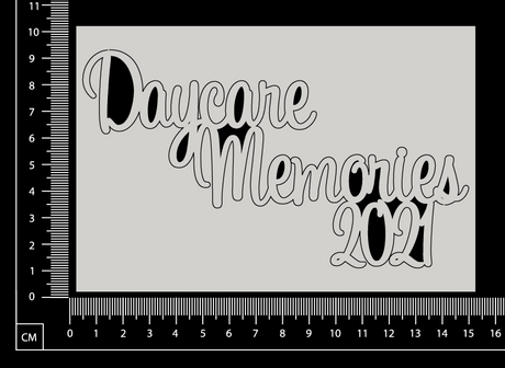 Daycare Memories 2021 - A - White Chipboard
