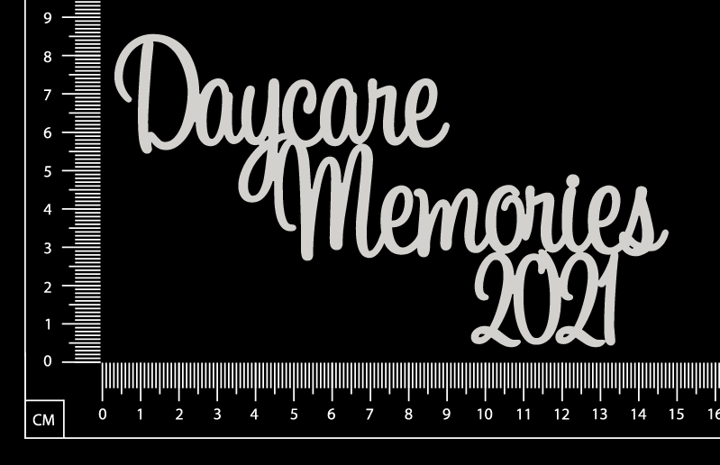Daycare Memories 2021 - A - White Chipboard