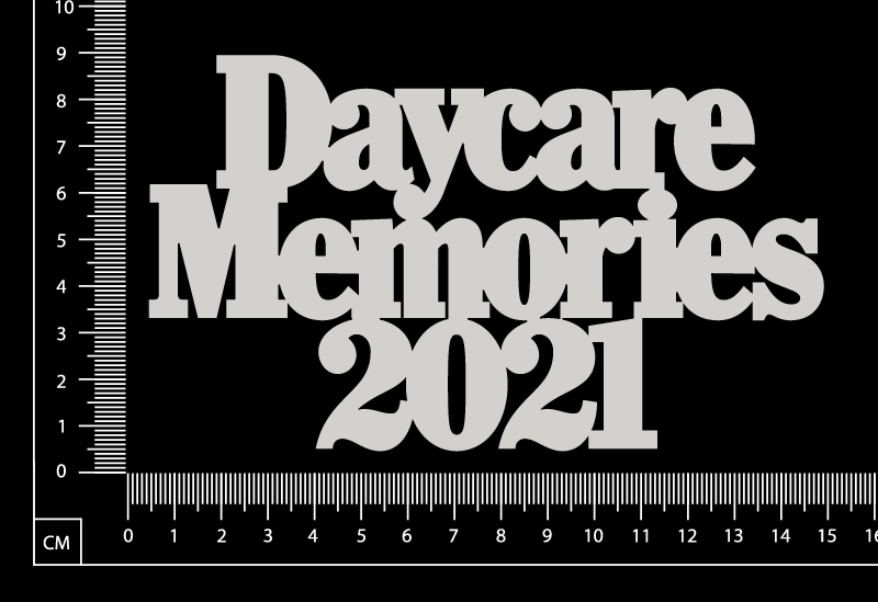 Daycare Memories 2021 - B - White Chipboard
