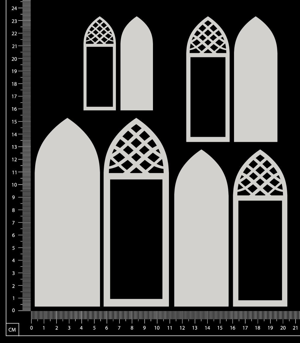 Decorative Layered Frames Set - A - White Chipboard