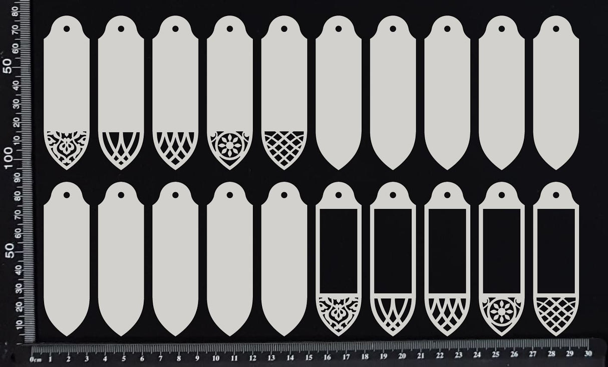 Decorative Charms - Set B - White Chipboard