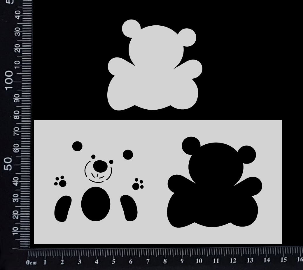 Detailed Teddy - Stencil - 75mm x 150mm