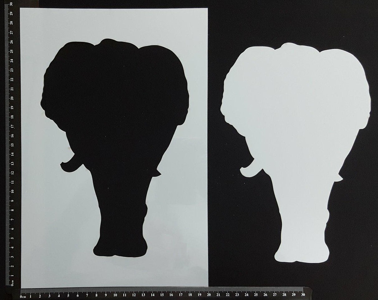 Detailed Elephant - Set of 3 pieces - Stencil - 200mm x 300mm