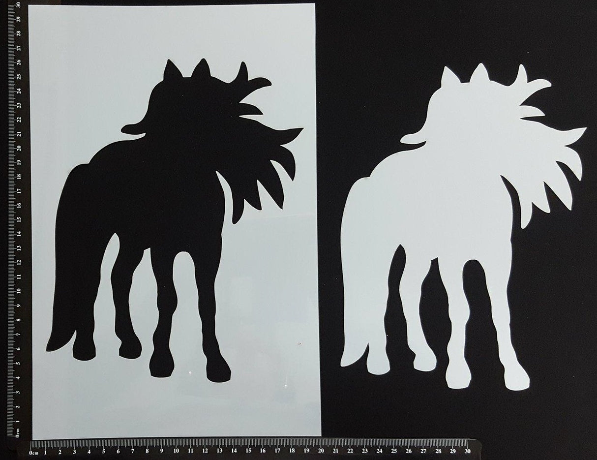 Detailed Horse - Set of 3 pieces - Stencil - 200mm x 300mm
