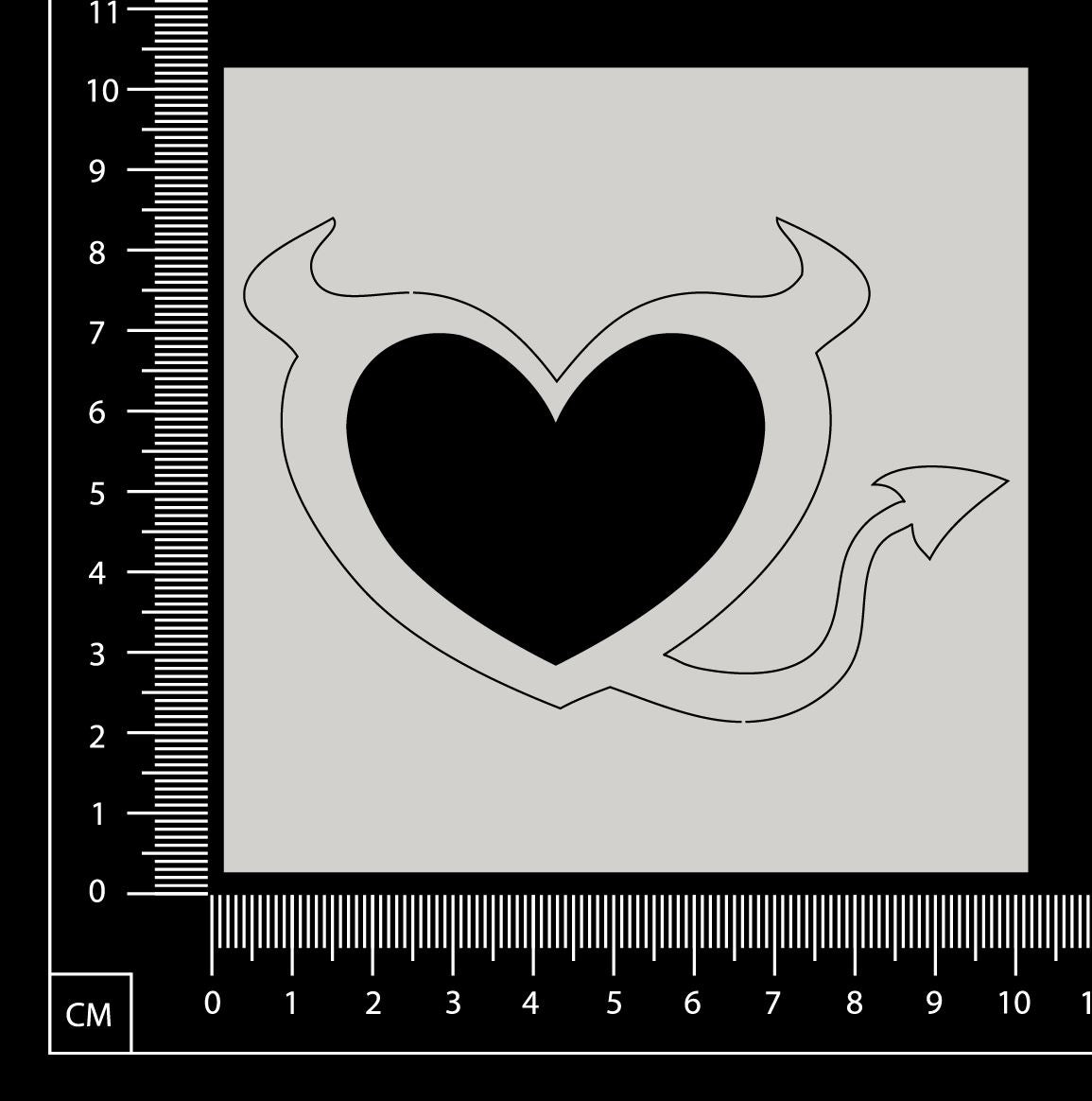 Devil Heart - White Chipboard