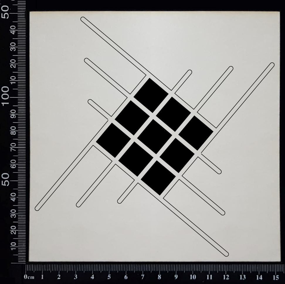 Diamond Mesh - A - White Chipboard