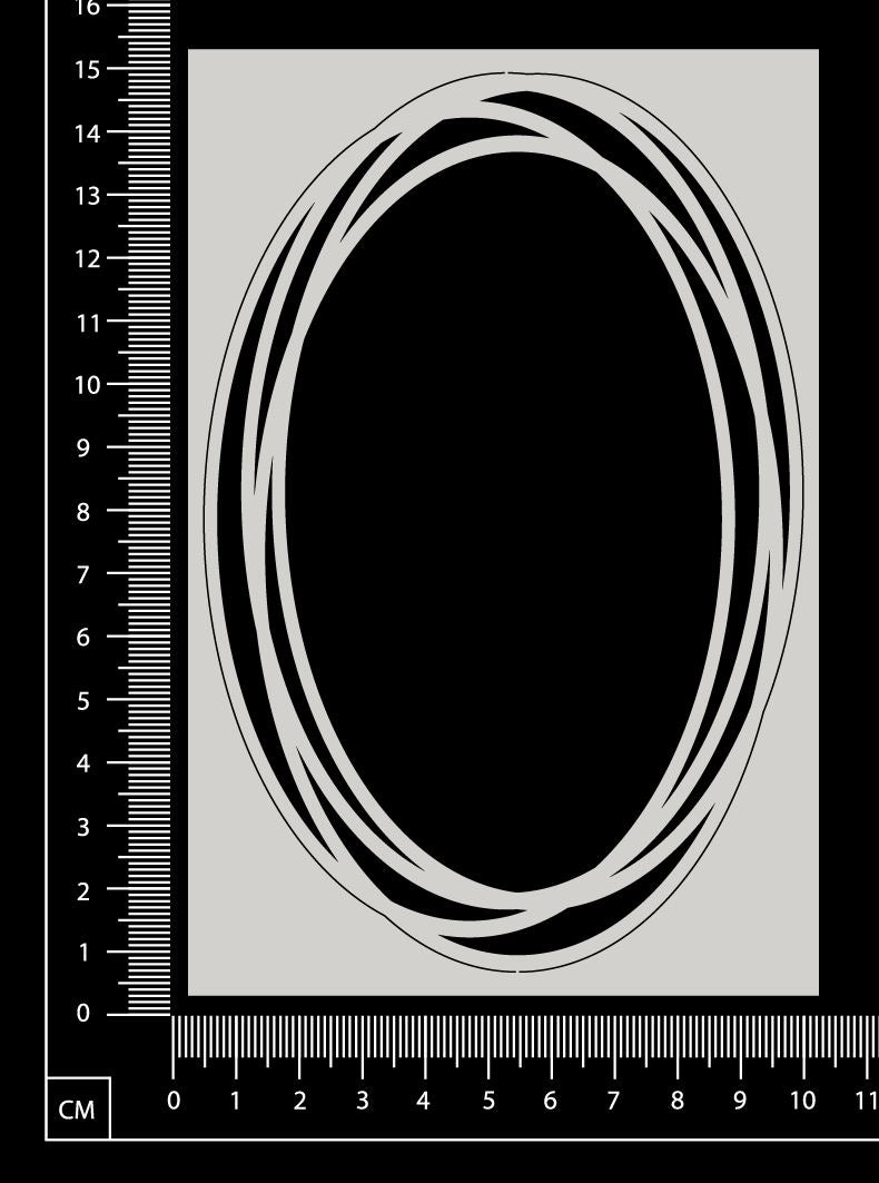 Distressed Oval - White Chipboard