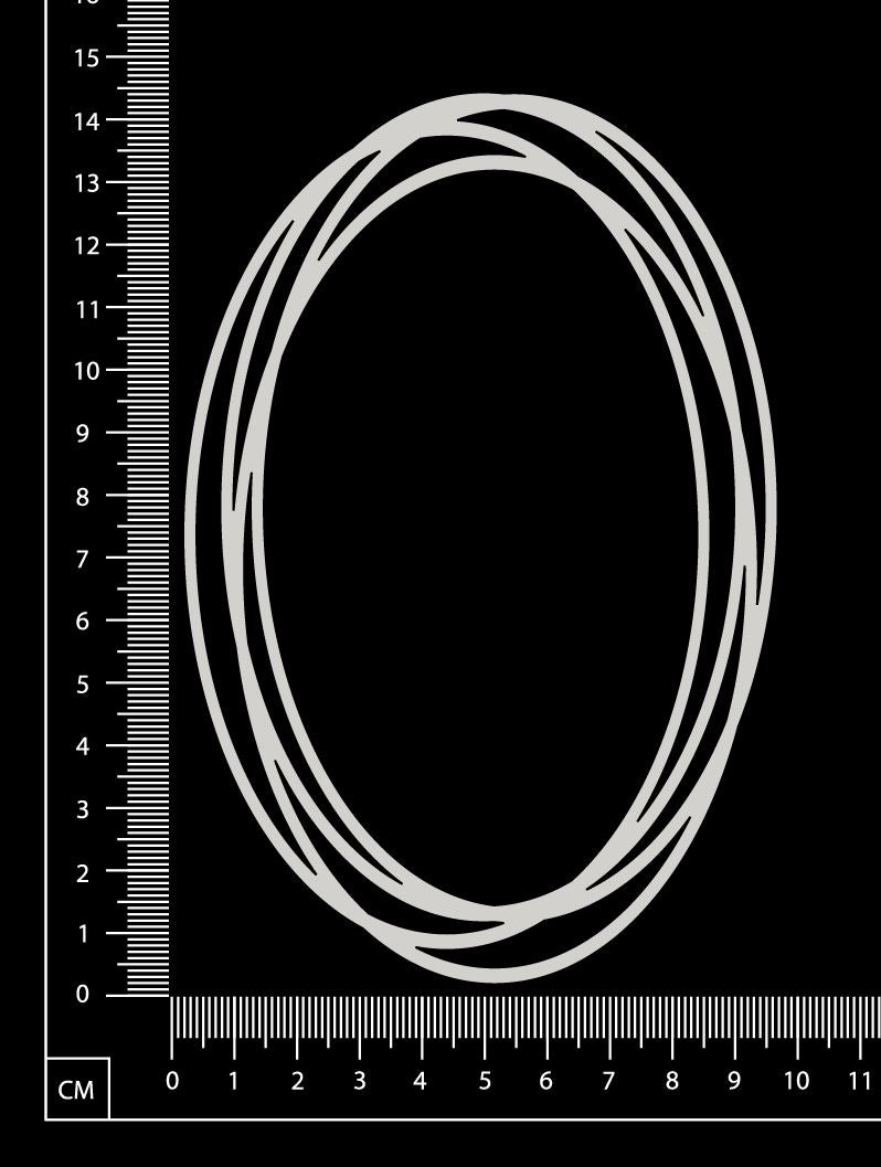 Distressed Oval - White Chipboard