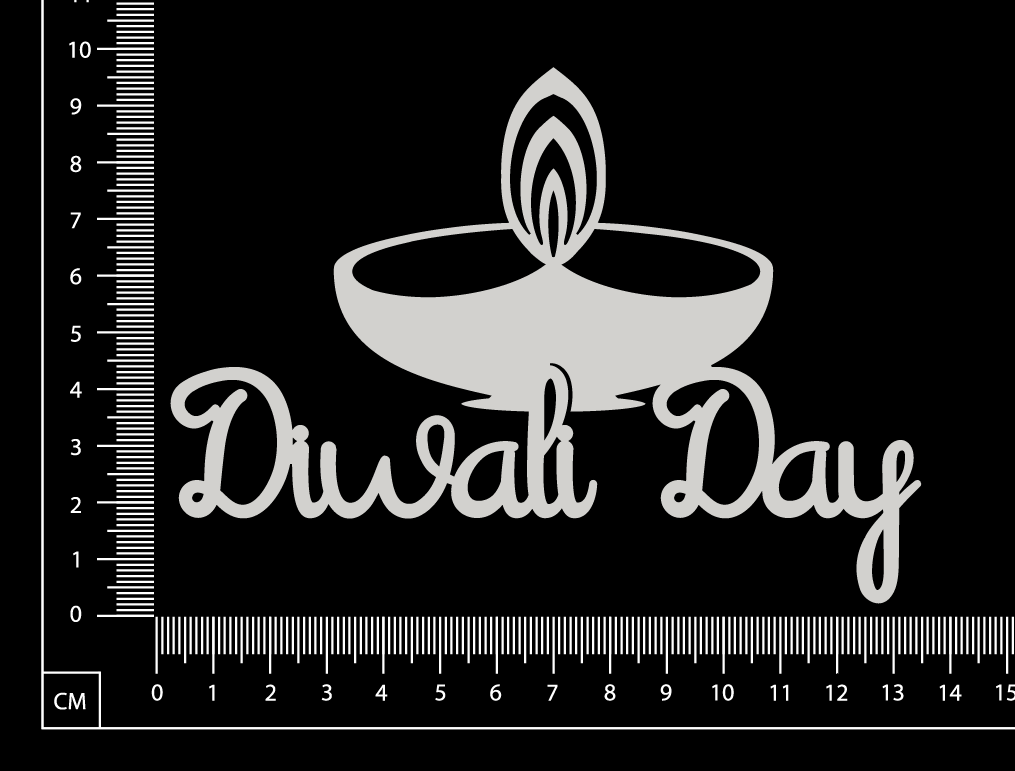 Diwali Day - B - White Chipboard