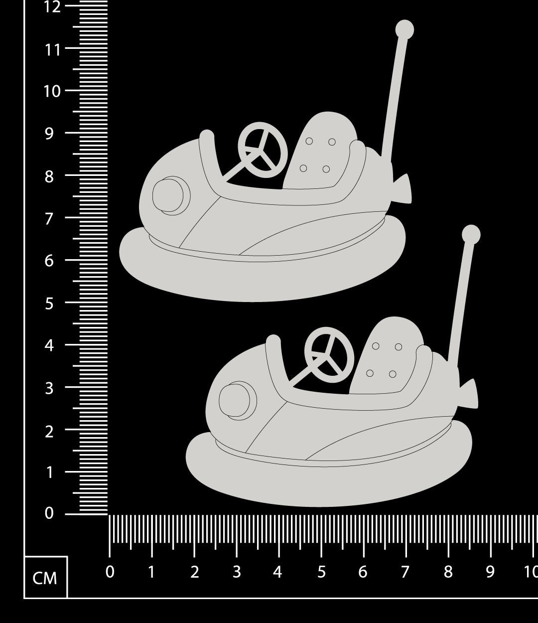Dodgem Cars - White Chipboard