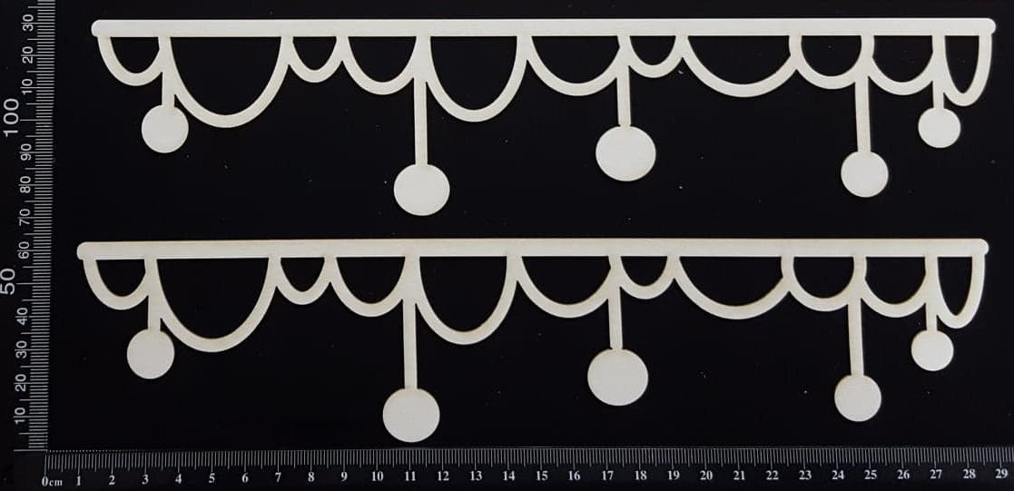 Doodle Border Set - A - Large - White Chipboard