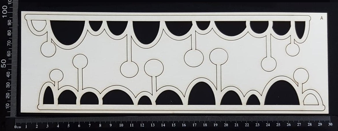 Doodle Border Set - A - Large - White Chipboard