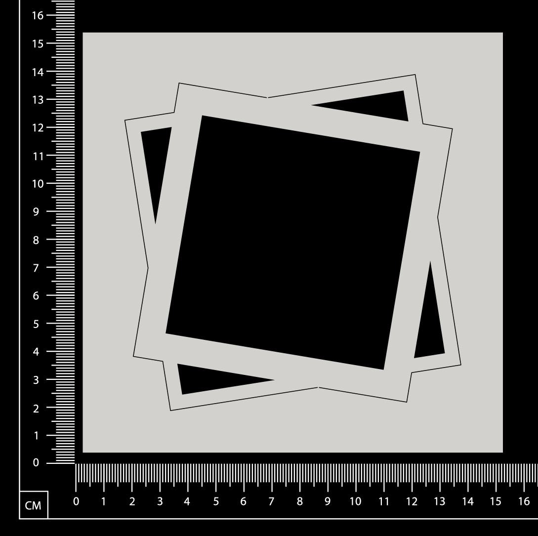 Double Tilted Square Frame - White Chipboard