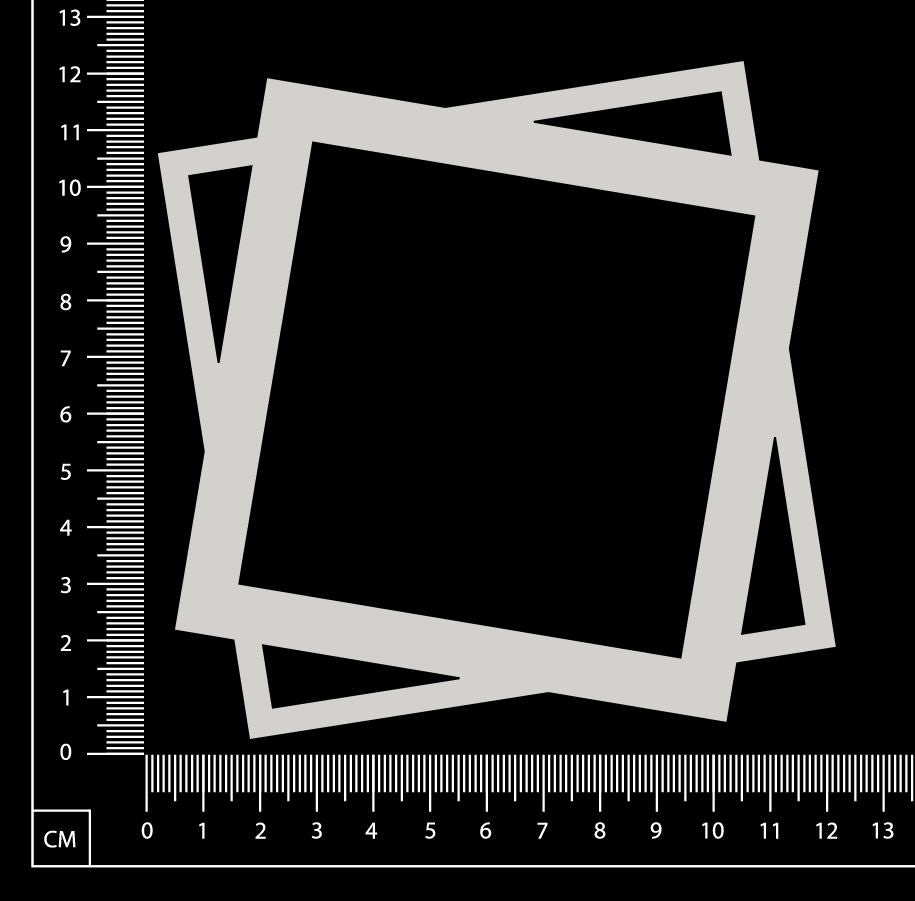 Double Tilted Square Frame - White Chipboard