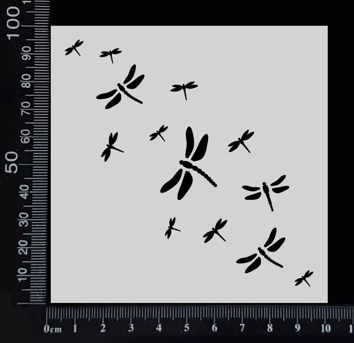 Dragonfly Trail - Stencil - 100mm x 100mm