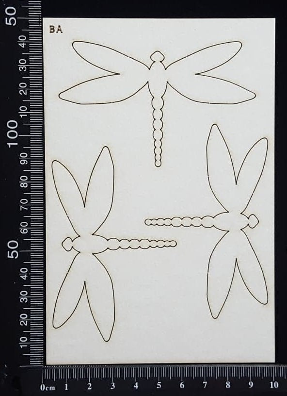 Dragonfly Set - BA - White Chipboard