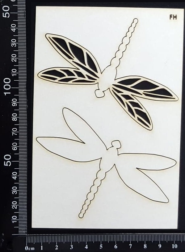 Dragonfly Set - FH - White Chipboard