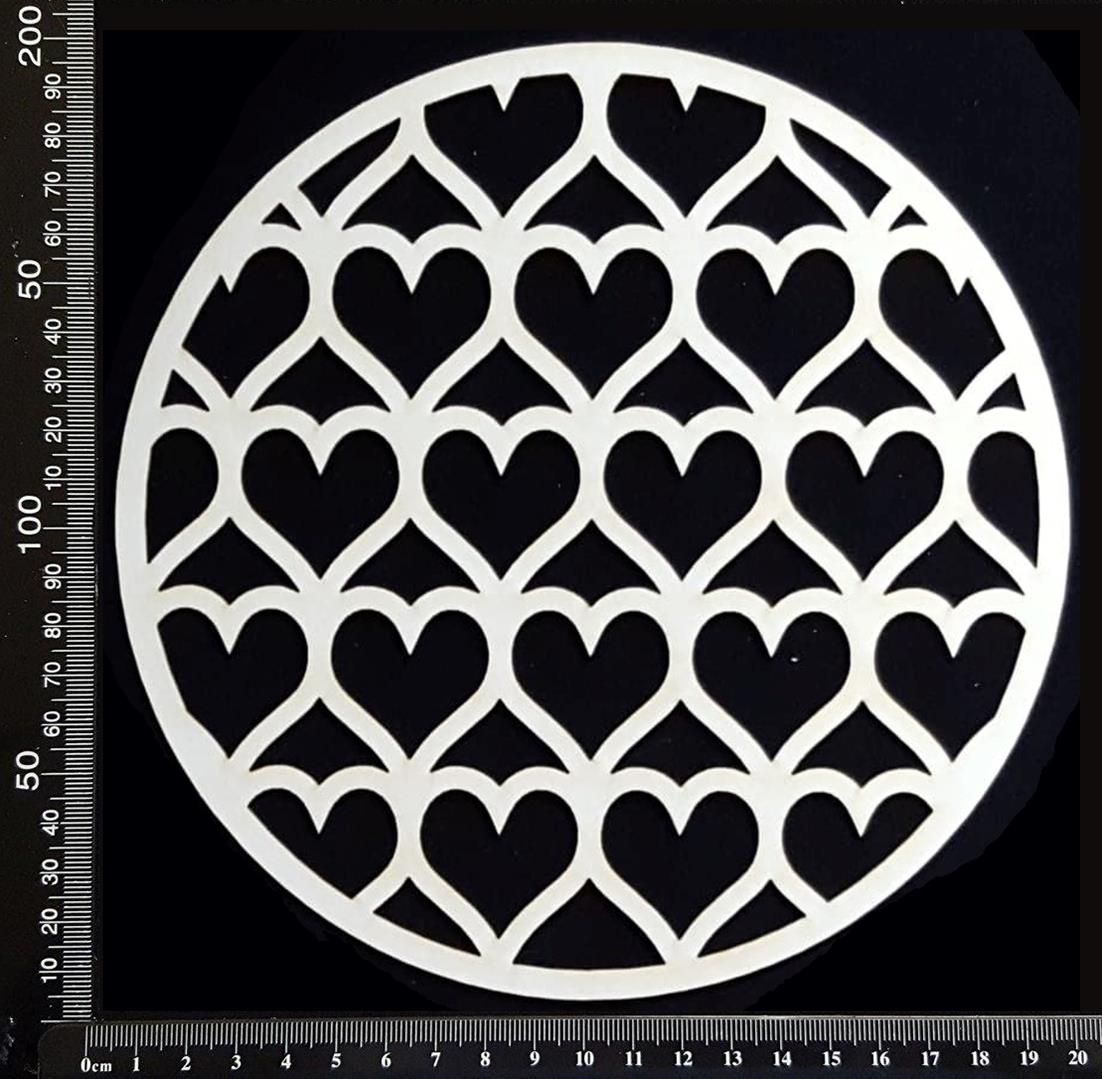 Dream Disc - Heart Mesh - Large - White Chipboard