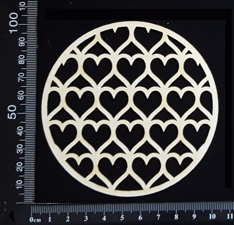 Dream Disc - Heart Mesh - Small - White Chipboard