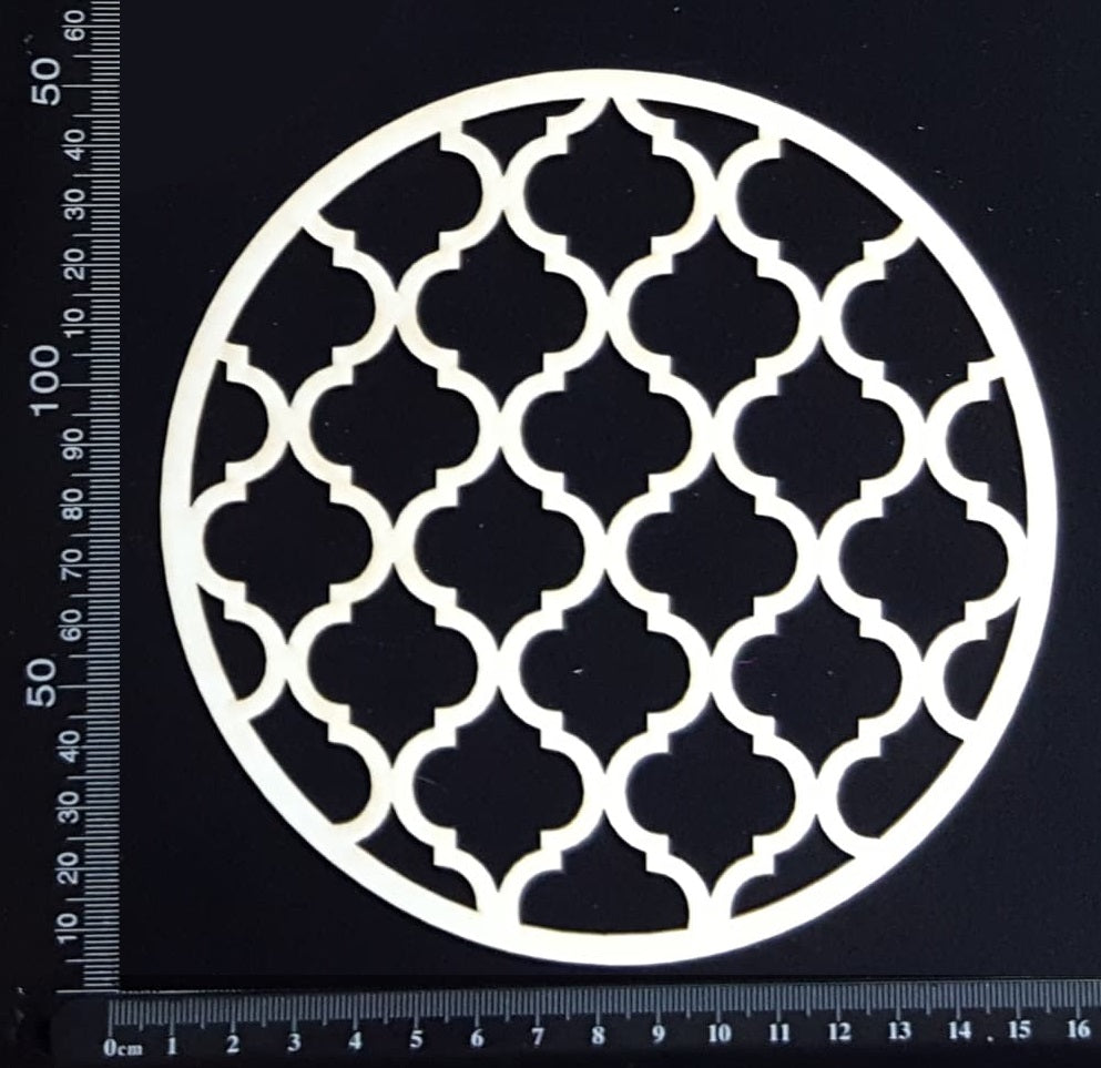 Dream Disc - Moroccan lattice - Medium - White Chipboard