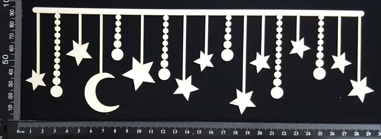 Dream Dangle Border - Large - B - White Chipboard