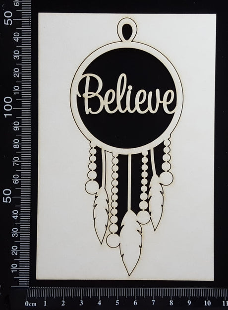 Dreamcatcher - Believe - White Chipboard