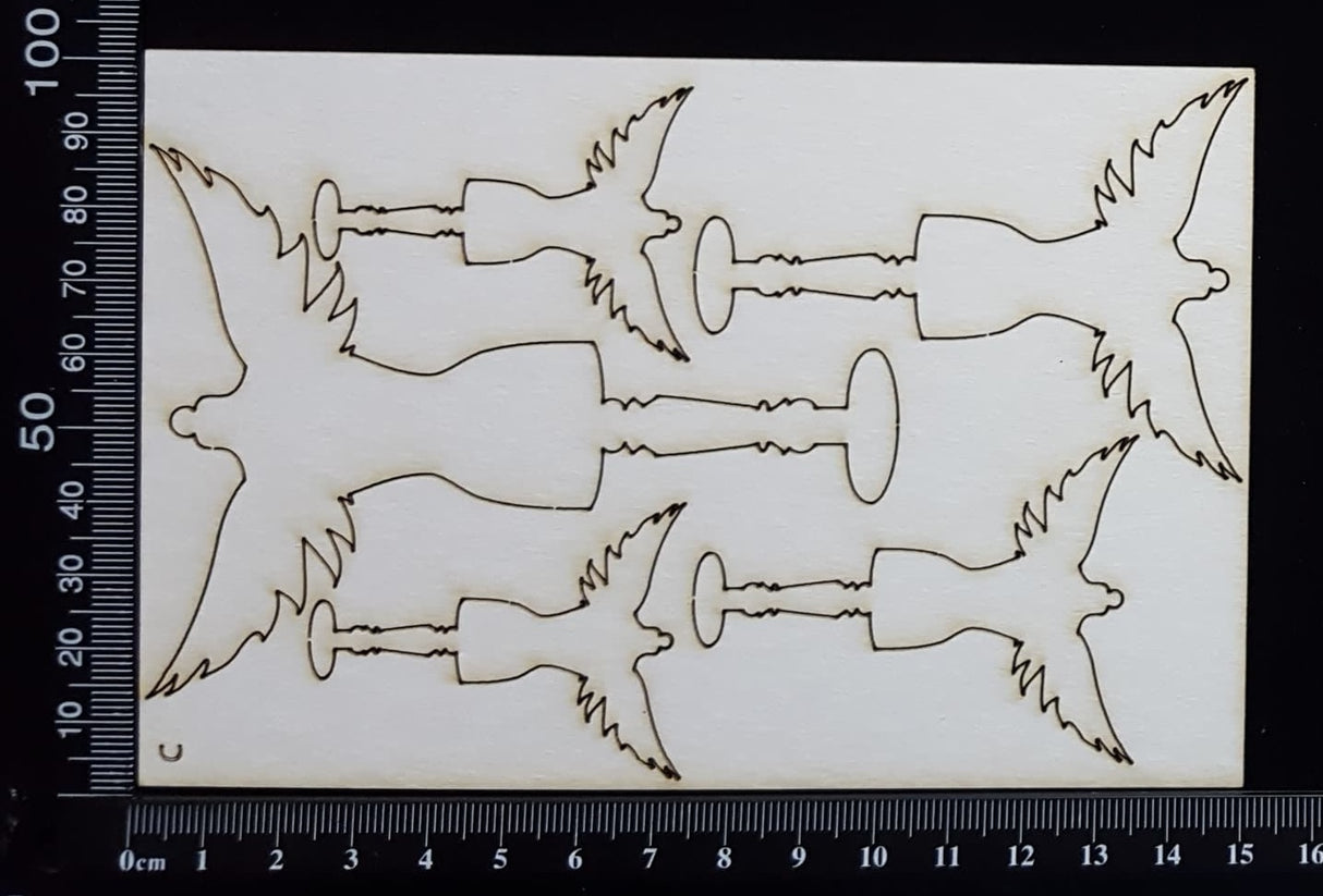 Dressforms Set - CA - White Chipboard